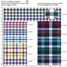 tela 100% de alta calidad de la tela de algodón para la camisa de vestir de los hombres